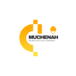 White Yellow Construction Company Logo